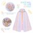 ACWOO Prinzessin Umhang Kinder Mädchen, ELSA Prinzessin Kostüm mit Krone, Halloween Kostüm Umhang Kinder, Prinzessin Cape für Karneval Cosplay Party (merfabig, M)