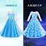 ACWOO LED Leuchtend Prinzessin Kleid, Kostüm Mädchen, Kleid Kinder Set mit Krone Zauberstab, Kostüm Accessoires für Weihnachten Verkleidung Karneval Halloween