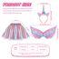 Hifot Einhorn Kostüm Prinzessin Set 3 Stück，Regenbogen Tutu Rock Mädchen Kostüm Tüllrock,Einhorn Haarreif Flügel für Mädchen für Unicorn Cosplay Kindergeburtstag Karneval