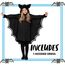 Spooktacular Creations Vampirfledermaus-Kostüm, leuchtet im Dunkeln, Mädchen-Kostüm mit schwarzen und silbernen Fledermausflügeln für Kinder, Vampirfledermaus (mittel)
