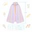 ACWOO Prinzessin Umhang Kinder Mädchen, ELSA Prinzessin Kostüm mit Krone, Halloween Kostüm Umhang Kinder, Prinzessin Cape für Karneval Cosplay Party (merfabig, M)