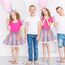 Hifot Einhorn Kostüm Prinzessin Set 3 Stück，Regenbogen Tutu Rock Mädchen Kostüm Tüllrock,Einhorn Haarreif Flügel für Mädchen für Unicorn Cosplay Kindergeburtstag Karneval