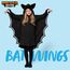 Spooktacular Creations Vampirfledermaus-Kostüm, leuchtet im Dunkeln, Mädchen-Kostüm mit schwarzen und silbernen Fledermausflügeln für Kinder, Vampirfledermaus (mittel)