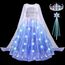 G.C LED Leuchtend Prinzessin Kleid Mädchen mit Perücke Krone Zauberstab Prinzessin Kostüm Verkleidung Geburtstag Weihnachten Fasching Karneval Halloween Kostüm für Kinder (110, 4-5 Jahre)