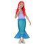 AOOWU Meerjungfrau Kostüm Mädchen, 4-Teiliges Set Meerjungfrau Kleid Mädchen mit Perücke, Lila Krone und Zepter, Kostüm Kinder für Karneval Party Halloween Weihnachten Cosplay (100Cm)