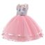 URAQT Mädchen Prinzessin Kleid, Mädchen Einhorn Cosplay Karneval Verkleidung Party Hochzeit Prinzessin Kleid mit Halskette und Stirnband, 150CM, Rosa