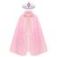 ACWOO Prinzessin Umhang Kinder Mädchen, ELSA Prinzessin Kostüm mit Krone, Halloween Kostüm Umhang Kinder, Prinzessin Cape für Karneval Cosplay Party (rosa, M)