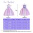 URAQT Mädchen Prinzessin Kleid, Mädchen Einhorn Cosplay Karneval Verkleidung Party Hochzeit Prinzessin Kleid mit Halskette und Stirnband, 130CM, Lila