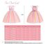 URAQT Mädchen Prinzessin Kleid, Mädchen Einhorn Cosplay Karneval Verkleidung Party Hochzeit Prinzessin Kleid mit Halskette und Stirnband, 140CM, Rosa&Gelb