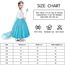 URAQT Mädchen Prinzessin Kostüm, Kinder Kleid 6-teiliges Set mit Krone Diadem Handschuhe Zauberstab usw für Weihnachten Verkleidung Karneval Halloween,120CM
