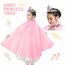 ACWOO Prinzessin Umhang Kinder Mädchen, ELSA Prinzessin Kostüm mit Krone, Halloween Kostüm Umhang Kinder, Prinzessin Cape für Karneval Cosplay Party (rosa, L)
