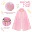ACWOO Prinzessin Umhang Kinder Mädchen, ELSA Prinzessin Kostüm mit Krone, Halloween Kostüm Umhang Kinder, Prinzessin Cape für Karneval Cosplay Party (rosa, M)