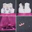 URAQT Kinder Einhorn Kostüm Kleid, Mädchen Einhorn Rock, Blumen Mädchen Ärmellos Partykleid mit Geburtstagskleid Festkleid Einhornhalskette und Einhornhaarband, 130cm, Rose Red