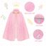 ACWOO Prinzessin Umhang Kinder Mädchen, ELSA Prinzessin Kostüm mit Krone, Halloween Kostüm Umhang Kinder, Prinzessin Cape für Karneval Cosplay Party (rosa, L)