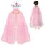 ACWOO Prinzessin Umhang Kinder Mädchen, ELSA Prinzessin Kostüm mit Krone, Halloween Kostüm Umhang Kinder, Prinzessin Cape für Karneval Cosplay Party (rosa, L)