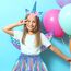 Hifot Einhorn Kostüm Prinzessin Set 3 Stück，Regenbogen Tutu Rock Mädchen Kostüm Tüllrock,Einhorn Haarreif Flügel für Mädchen für Unicorn Cosplay Kindergeburtstag Karneval