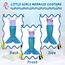 AOOWU Meerjungfrau Kostüm Mädchen, 4-Teiliges Set Meerjungfrau Kleid Mädchen mit Perücke, Lila Krone und Zepter, Kostüm Kinder für Karneval Party Halloween Weihnachten Cosplay (110Cm)