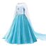 URAQT Kostüm Kinder Mädchen, 6-teiliges Set Kinder Prinzessin Kleid mit Krone Diadem Handschuhe Zauberstab usw für Weihnachten Karneval Halloween Rollenspiel(130)