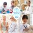 CoatCool Arztkittel Kinder Kittel Baumwolle Laborkittel für Junge Mädchen Chemie Kittel Labormantel Langarm Medizin Laborkittel Weiß Kostüm Doktor Mantel Kinder für Schüler Studium Labor, S