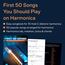 First 50 Songs You Should Play On Harmonica Songbook für Mundharmonika mit 50 Songs für diatonische 10 Loch C Harmonica | Noten Harmonika mit ... für Anfänger: Noten, Sammelband für Harmonika