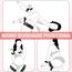 BDSM Bondage Handgelenk Oberschenkel und Knöchelriemen Fesseln Set, Sexspielzeug für Frauen mit Verstellbaren Beinriemen Handschellen, Leder 3 in 1 Kit für Paare Anfänger Spiel (Dark)