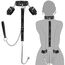 BDSM Anal Hook Fesseln Kit Bondage-Set Bettfesseln Analhaken mit Zugkette, Erotik Bondageset Restraints Anal Plug Buttplug mit Verstellbaren Handschellen Halsband, Fetisch Rollenspiele SM Sexspielzeug