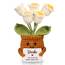 WenmthG Kleines Dankeschön Geschenk Glücksbringer Gehäkelte Blume Maiglöckchen für Frauen Freunde Kollegen Abschied Ruhestand Weihnachts Papa Mama Oma Opa Pocket Hug Positive Kartoffel Deutsch Ersatz