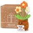 WenmthG Kleines Dankeschön Geschenk Glücksbringer Gehäkelte Mehrfarbig Blume für Frauen Freunde Kollegen Abschied Ruhestand Weihnachts Papa Mama Oma Opa Pocket Hug Positive Kartoffel Deutsch Ersatz