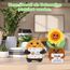 WenmthG Danke Geschenke Positive Sonnenblume und Pocket Hug Biene, Positive Kartoffel Deutsch Glücksbringer Kleines Dankeschön Geschenk 2 Stück