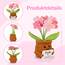 WenmthG Kleines Dankeschön Geschenk Glücksbringer Gehäkelte Rosa Blume für Frauen Freunde Kollegen Abschied Ruhestand Weihnachts Papa Mama Oma Opa Pocket Hug Blume Positive Kartoffel Deutsch Ersatz
