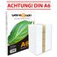 versando 2.000 Blatt Papier DIN A6 HighWhite 80 Druckerpapier Universalpapier Kopierpapier Rezeptpapier hochweiß (105 x 148 mm)