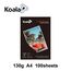 KOALA Fotopapier für Laserdrucker, Doppelseitig, Glänzend, A4, 130 g/m², 100 Blatt. Geeignet zum Drucken von Fotos, Zertifikaten, Broschüren, Flyern, Faltblättern, Grußkarten, Kalendern, Kunst