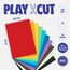PLAY-CUT Fotokarton A5 Set (300g/m2) | 50 Bogen Din A5 Foto Karton Bunt mit 10 Verschiedenen Farben | Dickes Foto Papier | Premium Druckerpapier Dicke Stärke | Karton zum Basteln Drucken