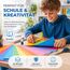 50 Blatt A4 Tonpapier - 220 g/m² Papier - Tonkarton mit 10 Farben bunt Bastelpapier & Bastelkarton zum Basteln & Gestalten - Buntes Papier