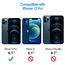 JETech Sichtschutz für iPhone 12 Pro 6,1 Zoll mit Kamera Schutz, Anti-Spähen Gehärtetes Glas Folie, 2 Stück Jeweils
