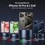 UniqueMe für iPhone 15 Pro Hülle, Handyhülle für iPhone 15 Pro Case Rundumschutz Schutzhülle Cover, 1 Handyhülle & 2 Schutzfolie - Transparent