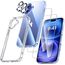 UniqueMe für iPhone 16 Plus Hülle - Handyhülle für iPhone 16 Plus Case, 5 in 1 Set Rundumschutz Schutzhülle Cover,1 Handyhülle & 2 Schutzfolie & 2 Kameraschutz - Transparent