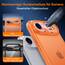 TAURI für iPhone Air Hülle 6,5" mit Panzer Schutz Glas Folie, Vollständiger Kameraschutz, [Anti-Vergilbung] Stoßfest Militärstandard Transparent Handyhülle für 17 Air - Matt Orange