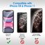 JETech Sichtschutz für iPhone 11/XR 6,1 Zoll, Displayschutzfolie aus Hartglas, Anti-Spion, 2 Stück