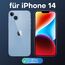 TAURI für iPhone 14 Hülle 6,1" mit Panzer Schutz Glas Folie, Kompatibel mit MagSafe, Schutz nach Militärstandard, [Anti-Vergilbung] Stoßfest Magnetisch Handyhülle - Durchsichtig