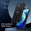 TAURI für iPhone 12 Pro Max Hülle 6,7" mit Panzer Schutz Glas Folie, Kompatibel mit MagSafe, Schutz nach Militärstandard, [Anti-Vergilbung] Stoßfest Magnetisch Handyhülle - Schwarz