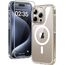 TAURI für iPhone 15 Pro Hülle 6,1" mit Panzer Schutz Glas Folie, Kompatibel mit MagSafe, Schutz nach Militärstandard, [Anti-Vergilbung] Stoßfest Magnetisch Handyhülle - Durchsichtig