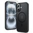 TAURI für iPhone 16 Plus Hülle 6,7" mit Panzer Schutz Glas Folie, Kompatibel mit MagSafe, Schutz nach Militärstandard, [Anti-Vergilbung] Stoßfest Magnetisch Handyhülle - Matt Schwarz