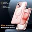 TAURI für iPhone 15 Hülle 6,1" mit Panzer Schutz Glas Folie, Kompatibel mit MagSafe, Schutz nach Militärstandard, [Anti-Vergilbung] Stoßfest Magnetisch Handyhülle - Rosa