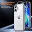 TAURI für iPhone 17 Hülle 6,3" mit Panzer Schutz Glas Folie, Schutz nach Militärstandard, [Anti-Vergilbung] Stoßfest Militärstandard Transparent Handyhülle - Titan Natur