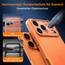 TAURI für iPhone 17 Pro Max Hülle 6,9" mit Panzer Schutz Glas Folie, Vollständiger Kameraschutz, [Anti-Vergilbung] Stoßfest Militärstandard Transparent Handyhülle - Matt Orange