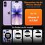 TAURI für iPhone 17 Hülle 6,3" mit Panzer Schutz Glas Folie, Kompatibel mit MagSafe, Schutz nach Militärstandard, [Anti-Vergilbung] Stoßfest Transparent Magnetisch Handyhülle - Dunkellila