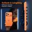 TAURI für iPhone 17 Pro Max Hülle 6,9" mit Panzer Schutz Glas Folie, Vollständiger Kameraschutz, [Anti-Vergilbung] Stoßfest Militärstandard Transparent Handyhülle - Matt Orange