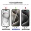 NEW'C 3 Stück für iPhone 15 Pro Max für Panzerglas (6,7 Zoll), Frei von Kratzern, 9H Härte, HD Displayschutzfolie, Ultra-klar, Ultrabeständig -Einfaches Installationswerkzeug enthalten