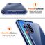 ivoler Nie Vergilbung HD Klar Hülle für Samsung Galaxy A17 4G / A17 5G, mit 2 Stück Panzer Schutz Glas, Militärischer Stoßfest Kratzfest Transparent Schutzhülle Dünn Durchsichtige Case - Dunkelblau